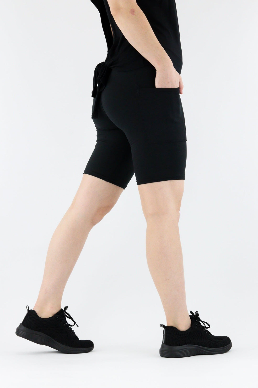 Women's Casual Butterfly Biker Shorts Black Capris Plus Size Leggings 1XL  (14)