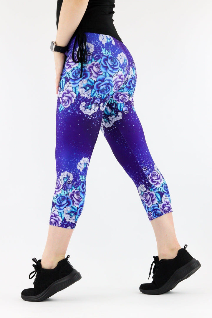 Magic Flowers - Casual Capri Leggings Casual Capri Leggings Pawlie   