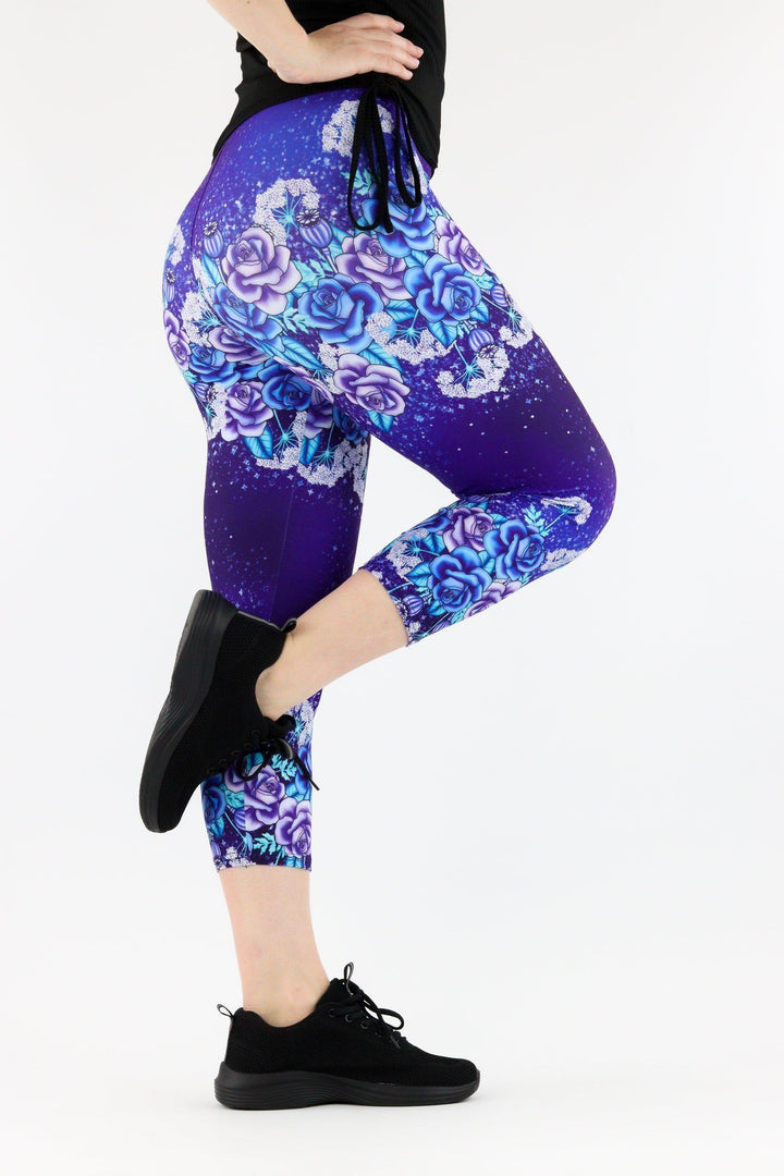 Magic Flowers - Casual Capri Leggings Casual Capri Leggings Pawlie   
